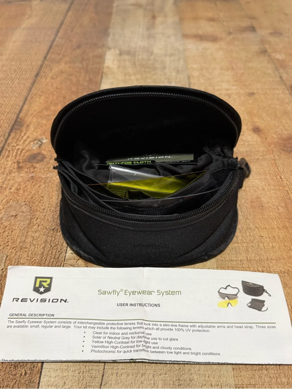 Revision Military 4-0076-0201 Sawfly Deluxe 3-Lens Safety Glasses Kit